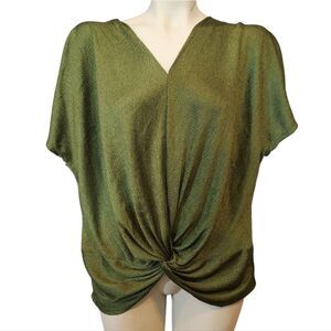 Fyve Elegant Olive Green Women's Top Size Large